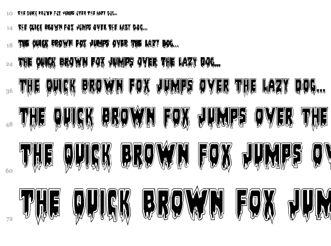 Bloodlust font waterfall