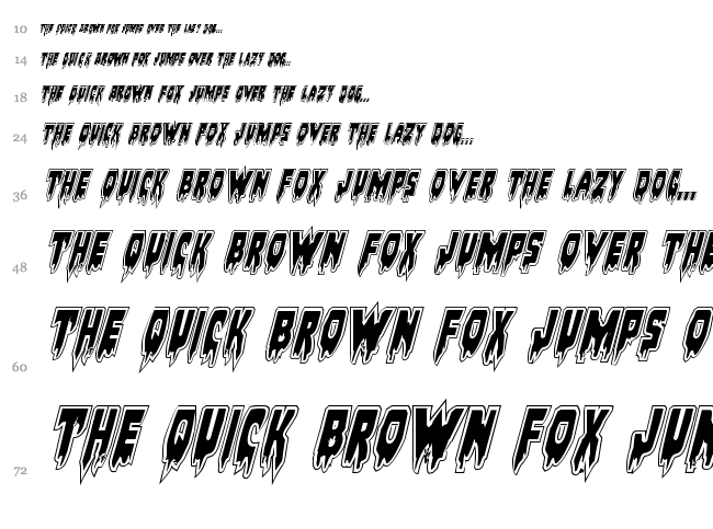 Bloodlust font waterfall
