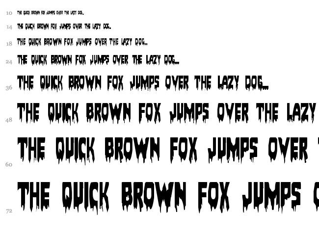 Bloodlust font waterfall
