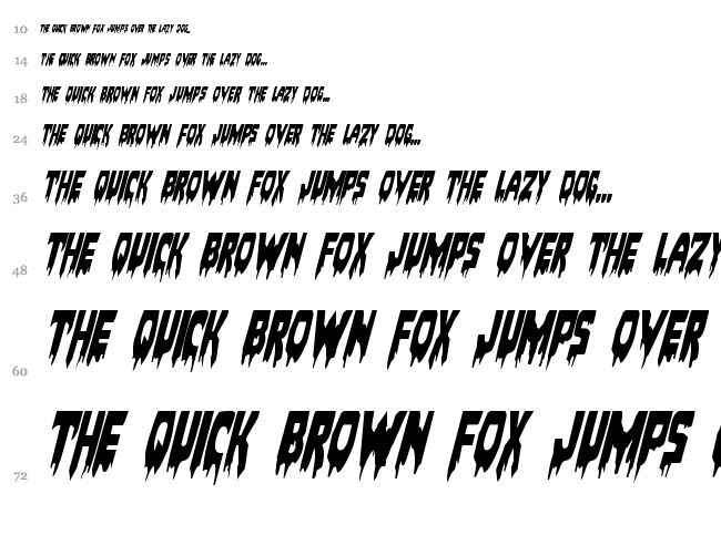 Bloodlust font waterfall