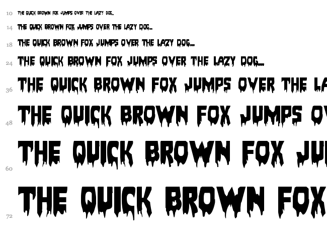 Bloodlust font waterfall