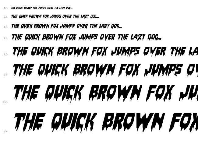 Bloodlust font waterfall