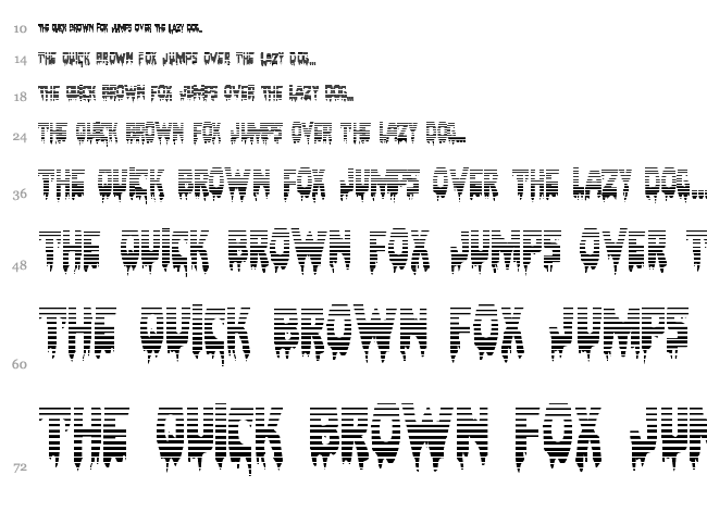 Bloodlust font waterfall