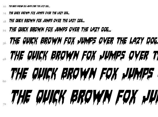 Bloodlust font waterfall