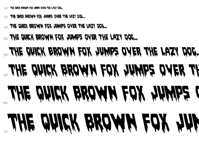 Bloodlust font waterfall