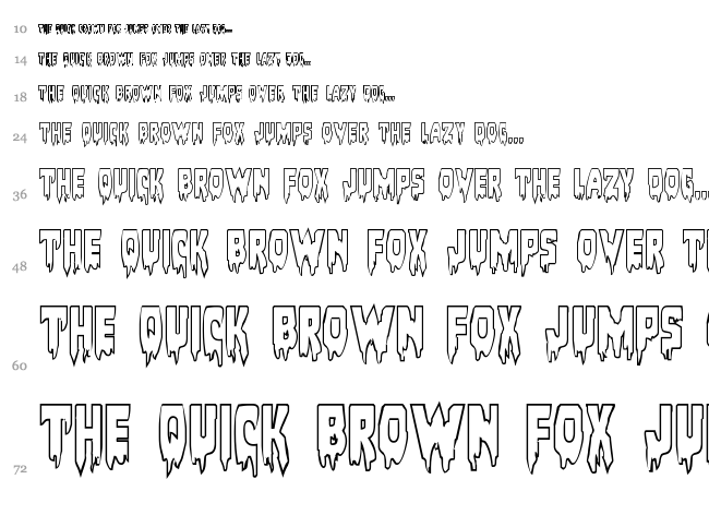 Bloodlust font waterfall