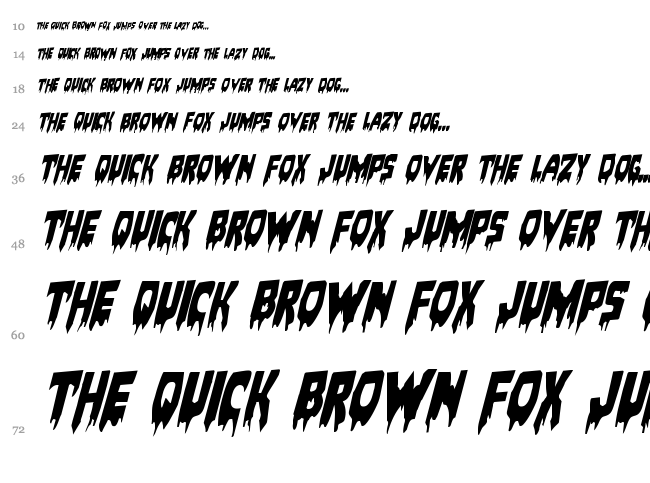 Bloodlust font waterfall