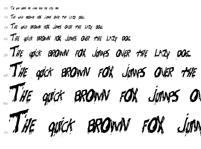 Bloodsuckers font waterfall