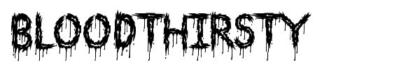 Bloodthirsty font