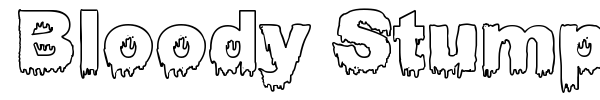 Bloody Stump font