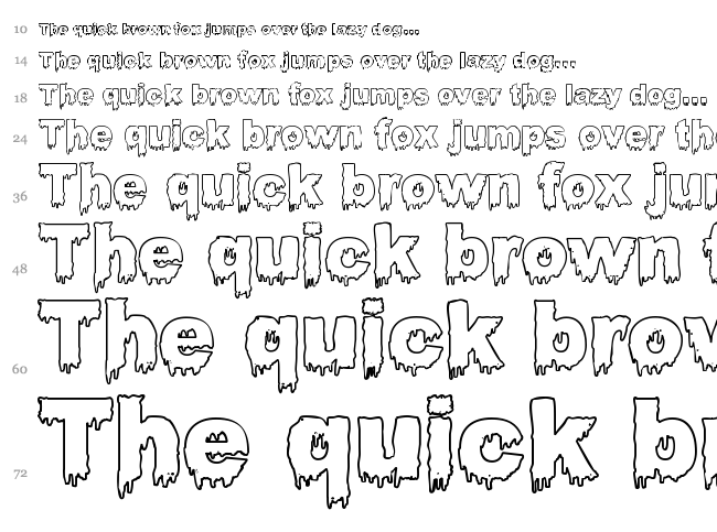 Bloody Stump font waterfall