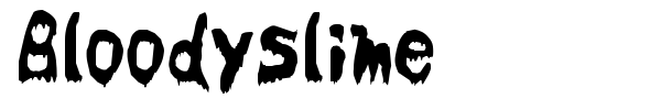 Bloodyslime font