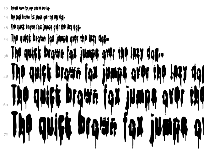 Bodybag font waterfall