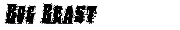 Bog Beast font preview