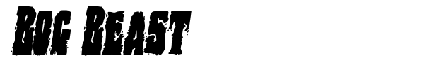 Bog Beast font preview