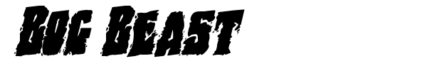 Bog Beast font preview