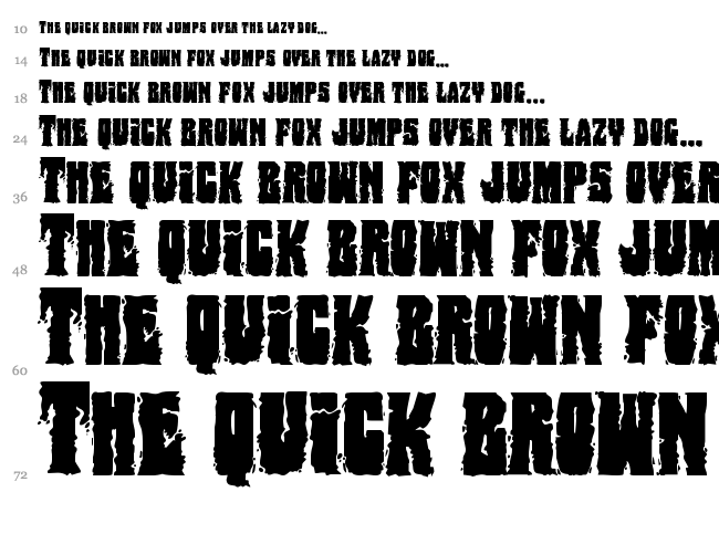 Bog Beast font waterfall