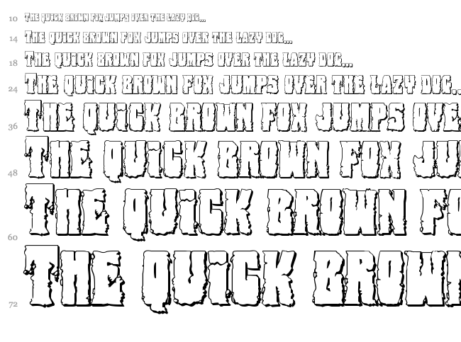 Bog Beast font waterfall