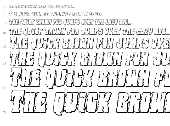 Bog Beast font waterfall