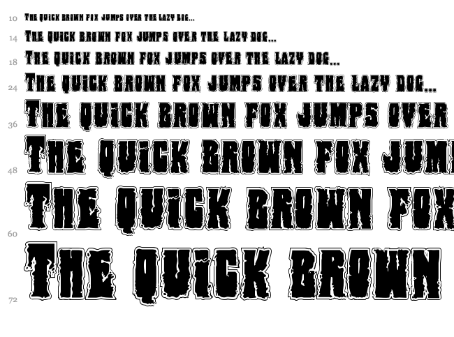 Bog Beast font waterfall