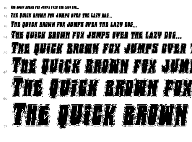 Bog Beast font waterfall