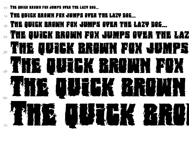 Bog Beast font waterfall