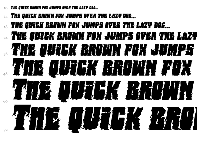 Bog Beast font waterfall