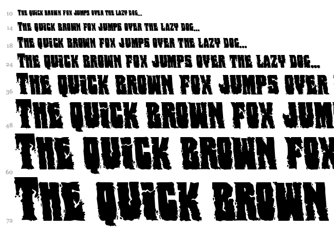 Bog Beast font waterfall