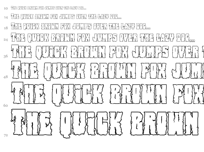 Bog Beast font waterfall