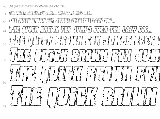 Bog Beast font waterfall