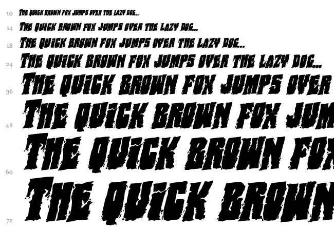 Bog Beast font waterfall