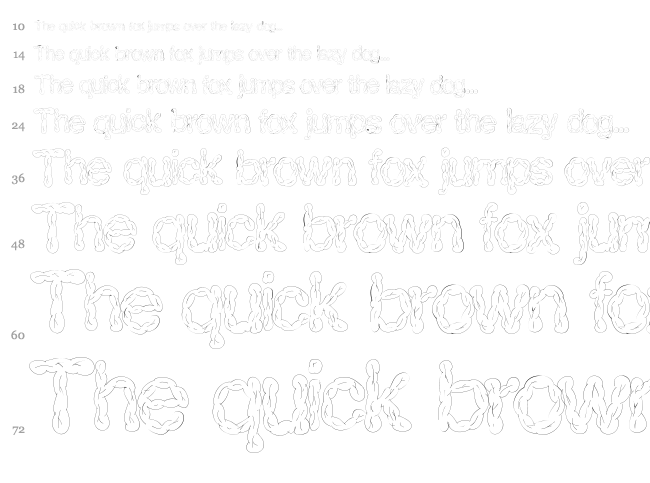 Brains font waterfall
