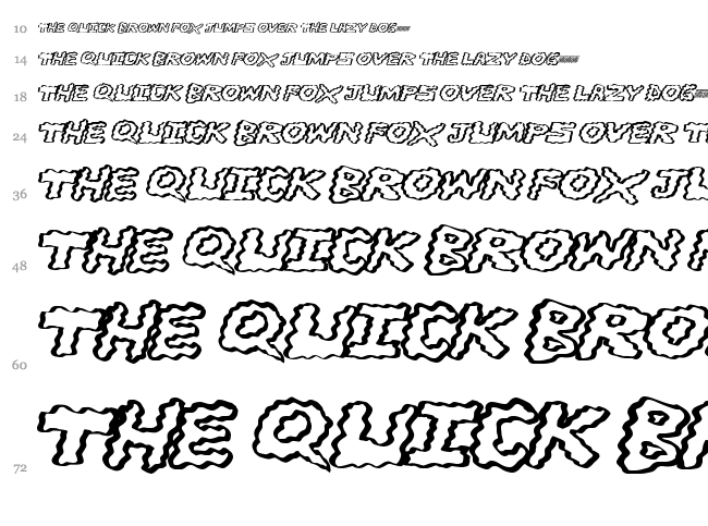 Brain Washers font waterfall