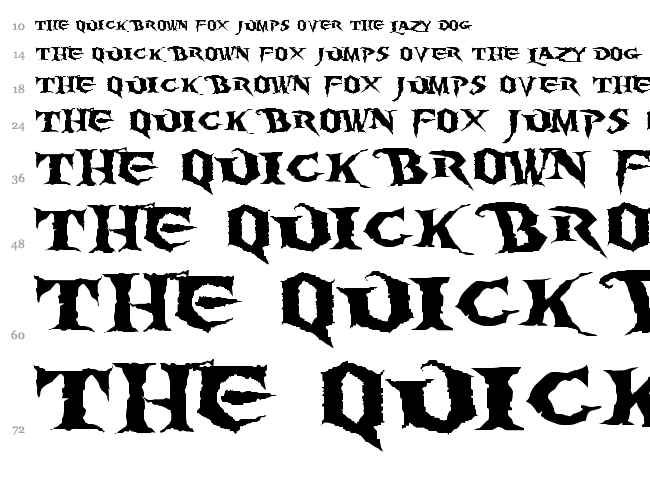 Burning Wrath font waterfall