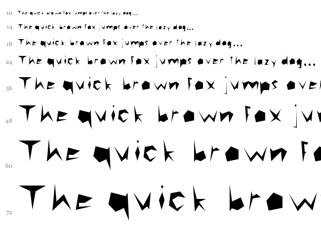 Careless font waterfall
