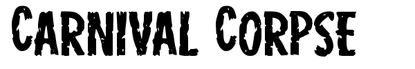 Carnival Corpse font preview