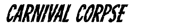 Carnival Corpse font preview