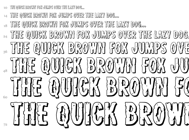 Carnival Corpse font waterfall