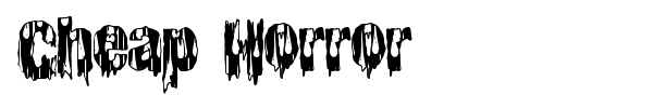 Cheap Horror font