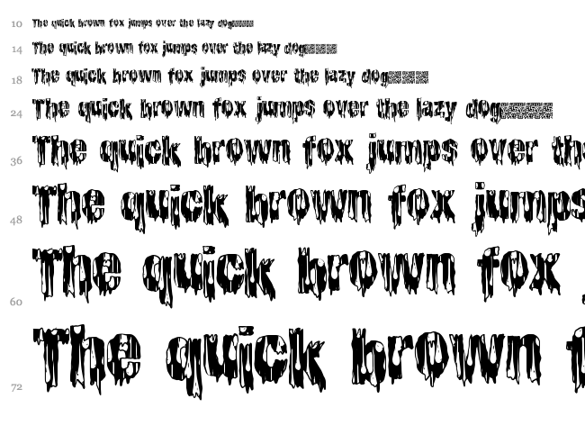 Cheap Horror font waterfall