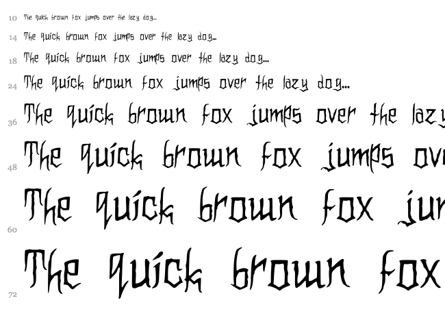 Clownoween font waterfall