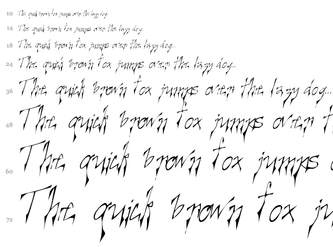 Creepygirl font waterfall