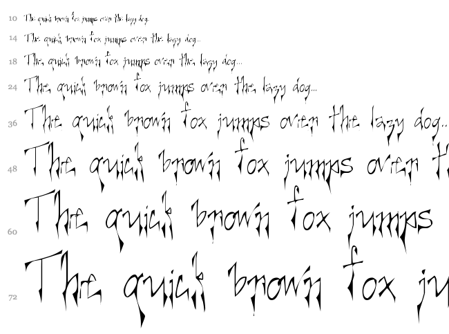 Creepygirl font waterfall