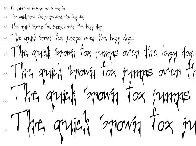 Creepygirl font waterfall