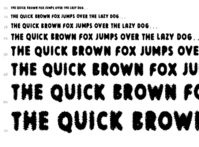Cronenberg font waterfall