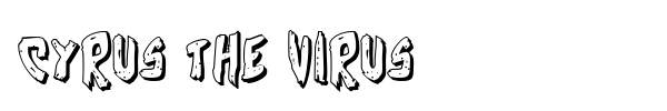 Cyrus the Virus font preview