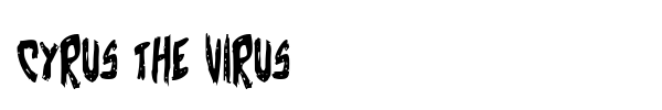 Cyrus the Virus font preview