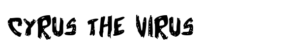 Cyrus the Virus font preview