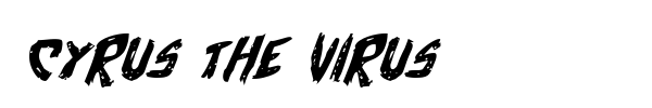 Cyrus the Virus font preview