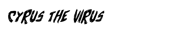 Cyrus the Virus font preview